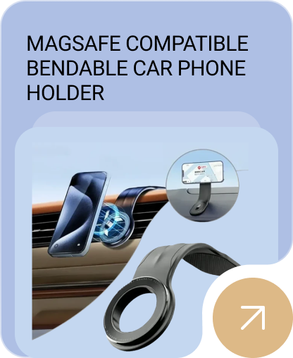 MAGSAFE COMPATIBLE BENDABLE CAR PHONE HOLDER