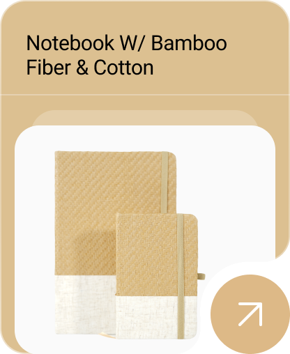 Notebook W/ Bamboo Fiber & Cotton Cover