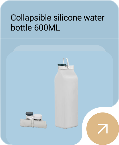 Collapsible silicone water bottle-600ML