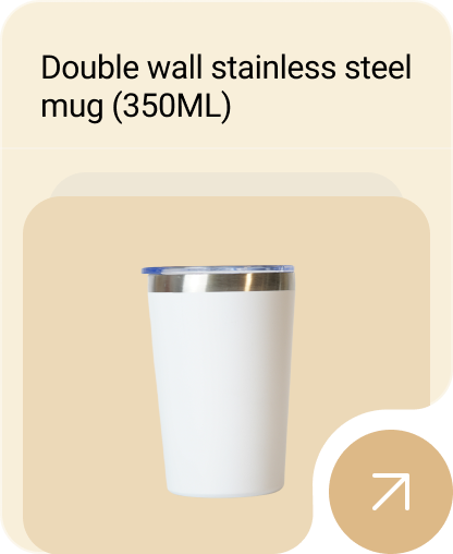 Double wall stainless steel mug (350ML)