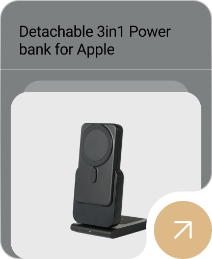 Detachable 3in1 Power bank for Apple