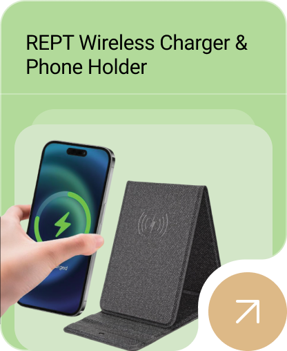 RPET Wireless Charger & Phone Holder